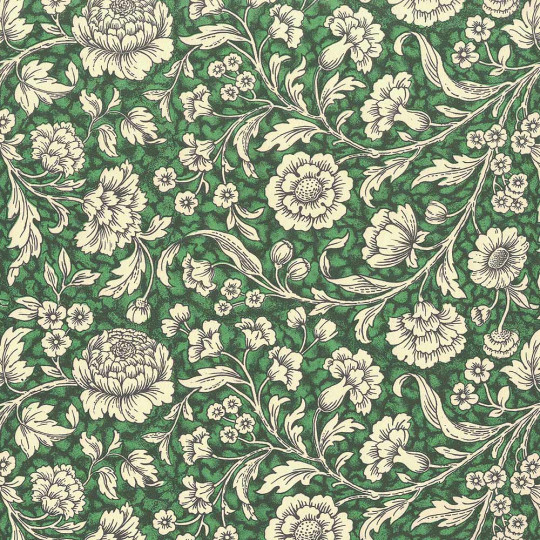 Green Wildflowers Print Italian Paper ~ Carta Varese Italy